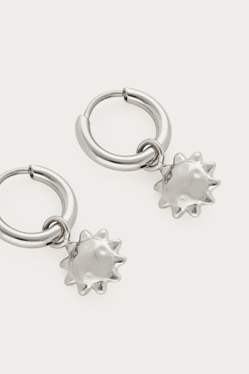 Fortune hoop earrings with suns | My Jewellery