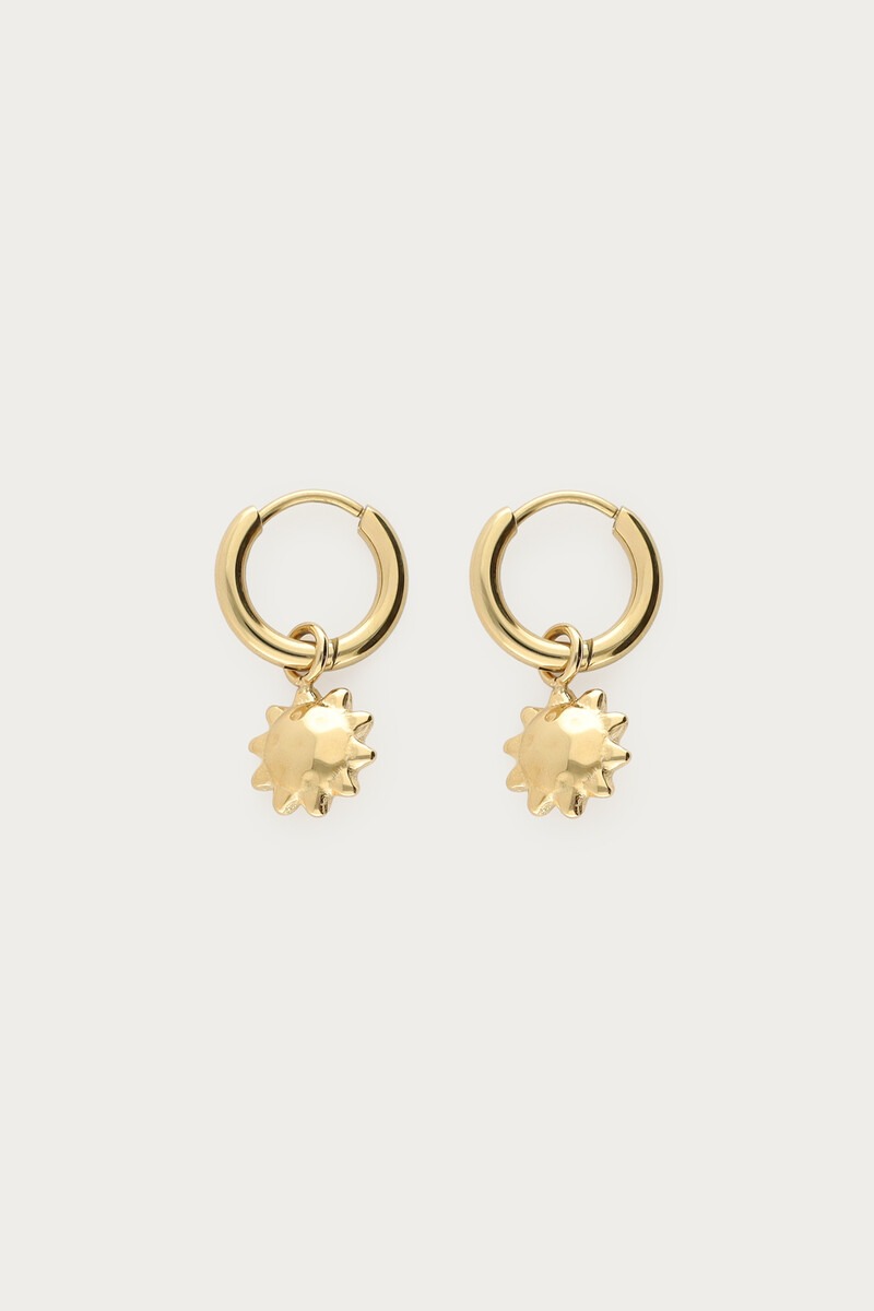 Fortune hoop earrings with suns | My Jewellery