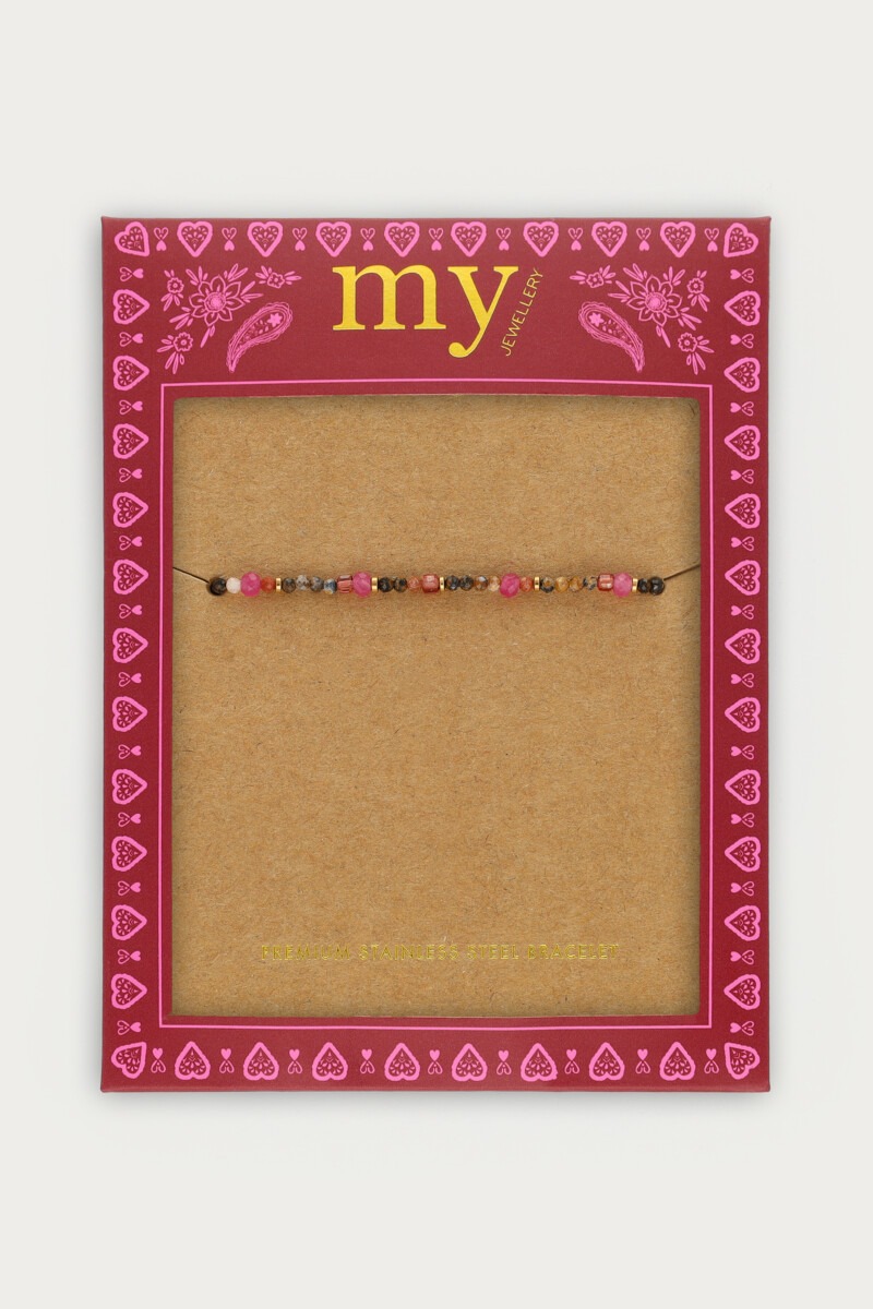 Fortune multicoloured elastic beaded bracelet | My Jewellery