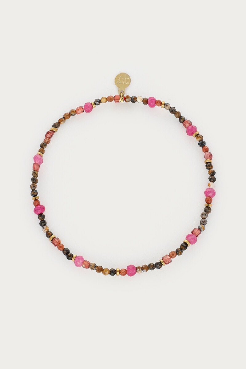 Fortune multicoloured elastic beaded bracelet | My Jewellery