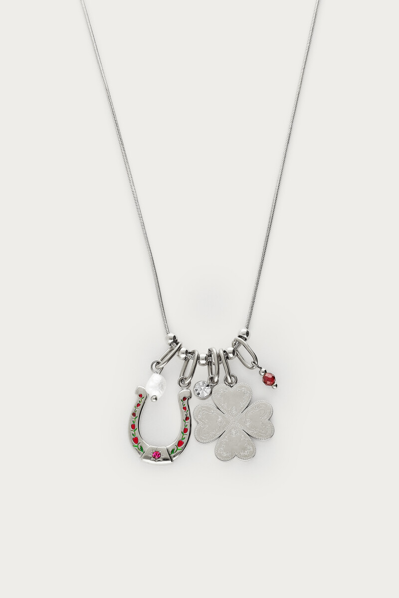 Fortune ketting met klaver en hoefijzer