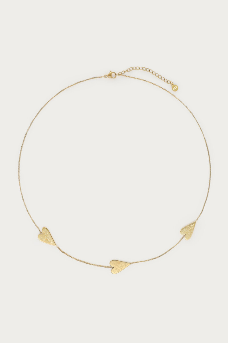 Fortune necklace with engraved hearts | My Jewellery