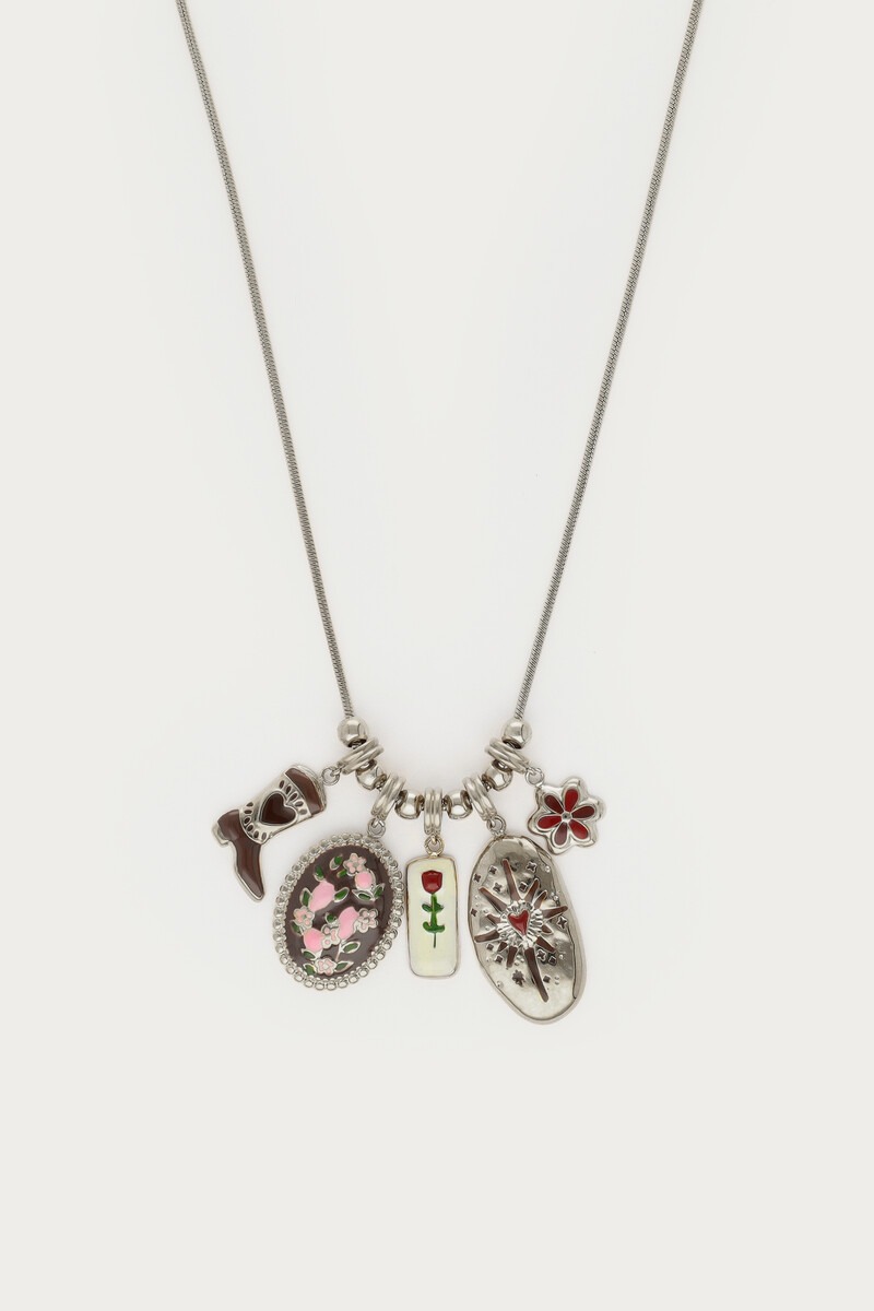 Fortune ketting met multikleur bedels