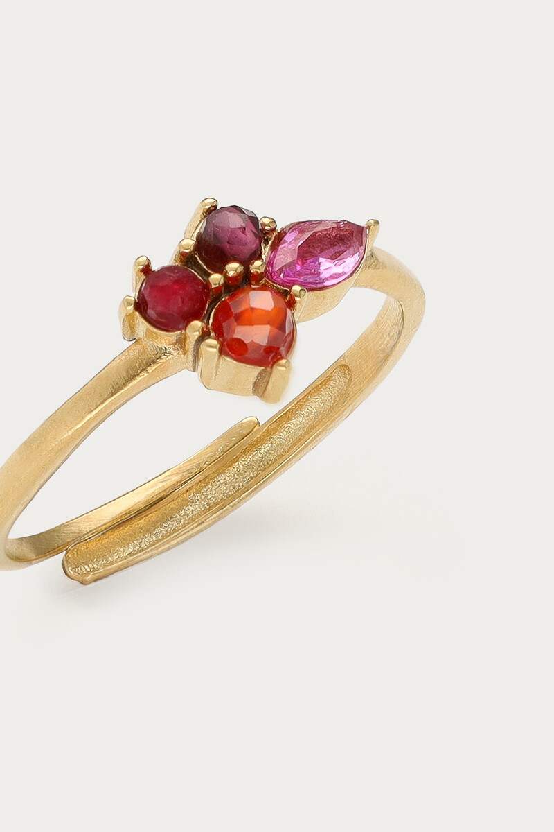 Fortune ring with pink rhinestones | My Jewellery