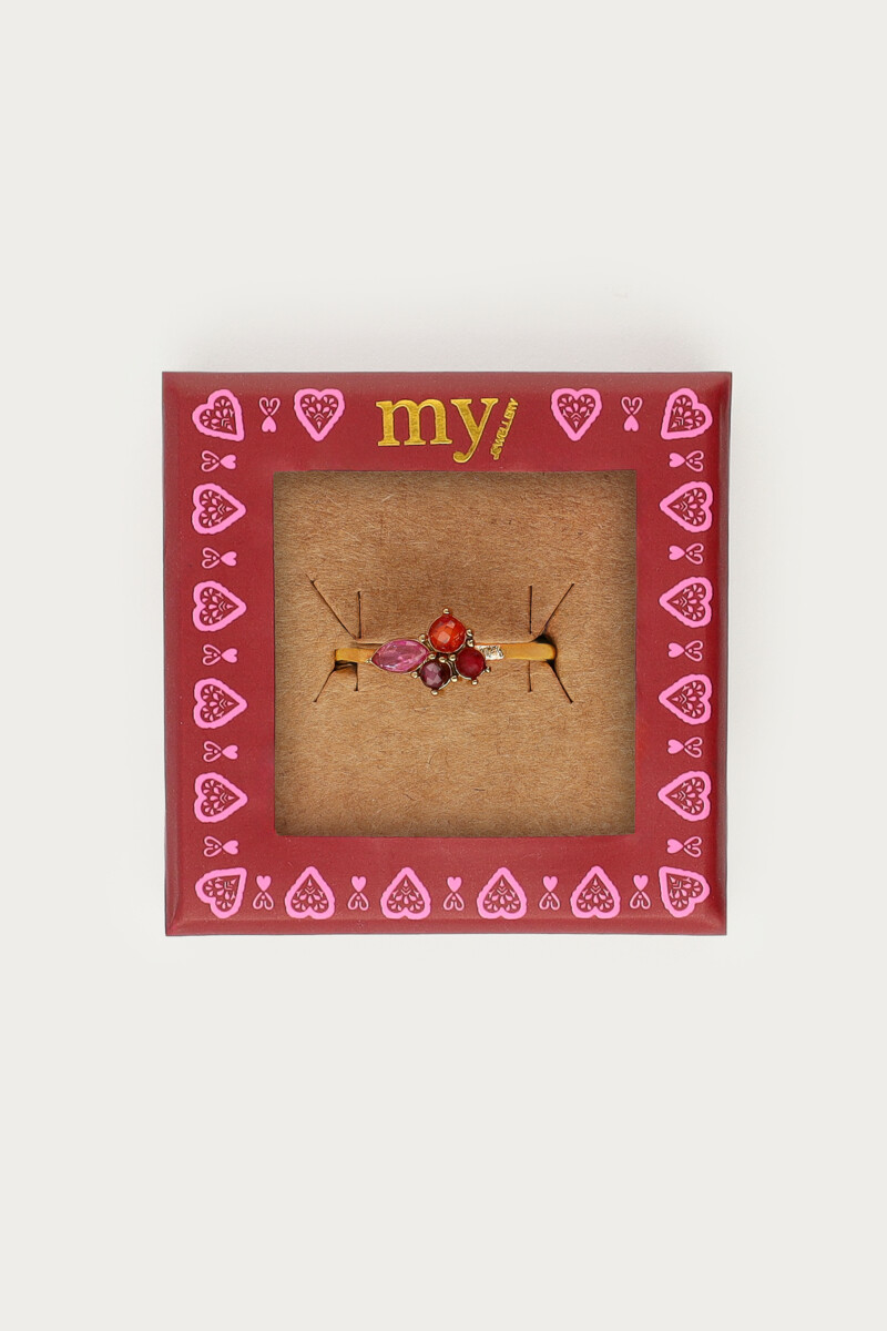 Fortune ring with pink rhinestones | My Jewellery