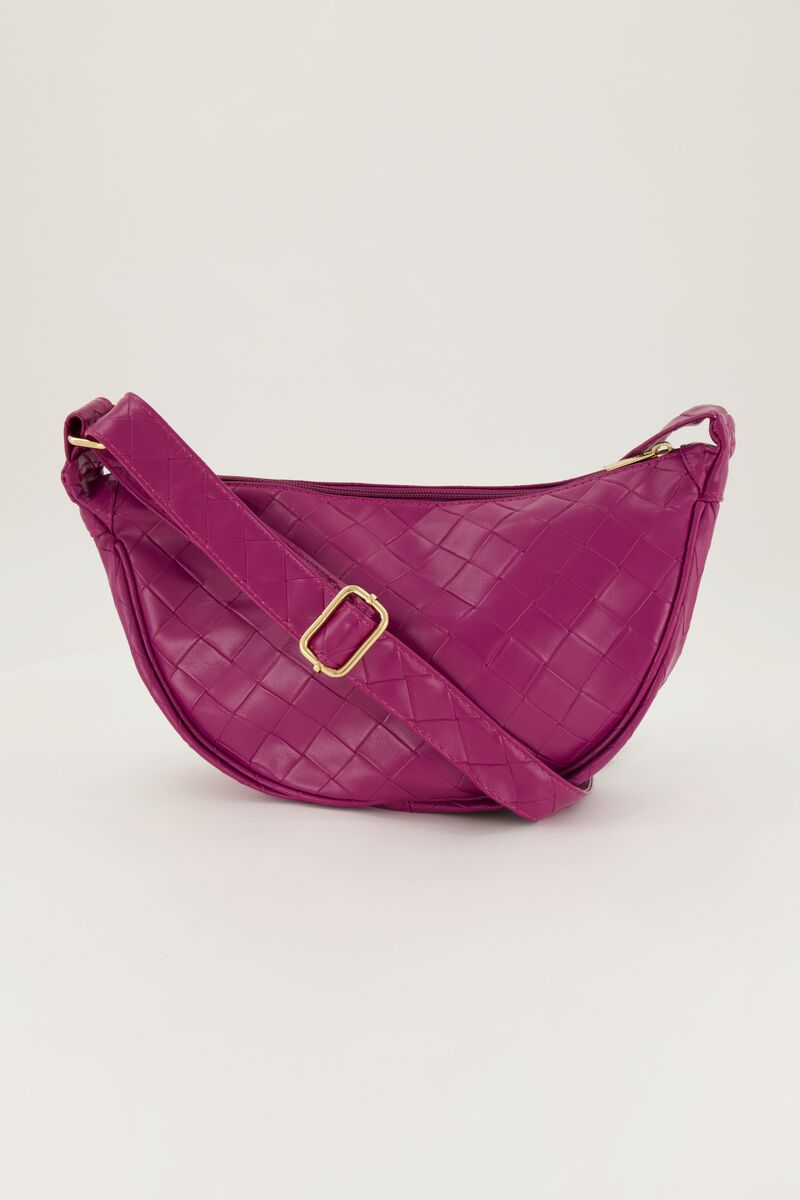 Fuchsia crossbody with checkered pattern | My Jewellery
