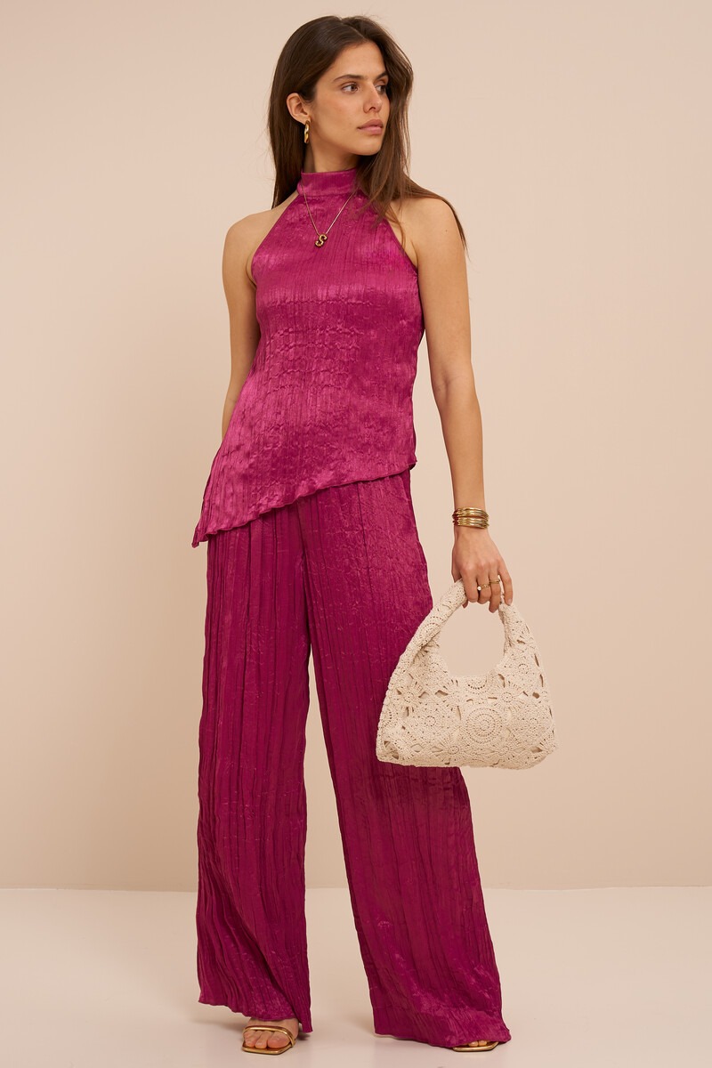 Fuchsia halter top with structure | My Jewellery