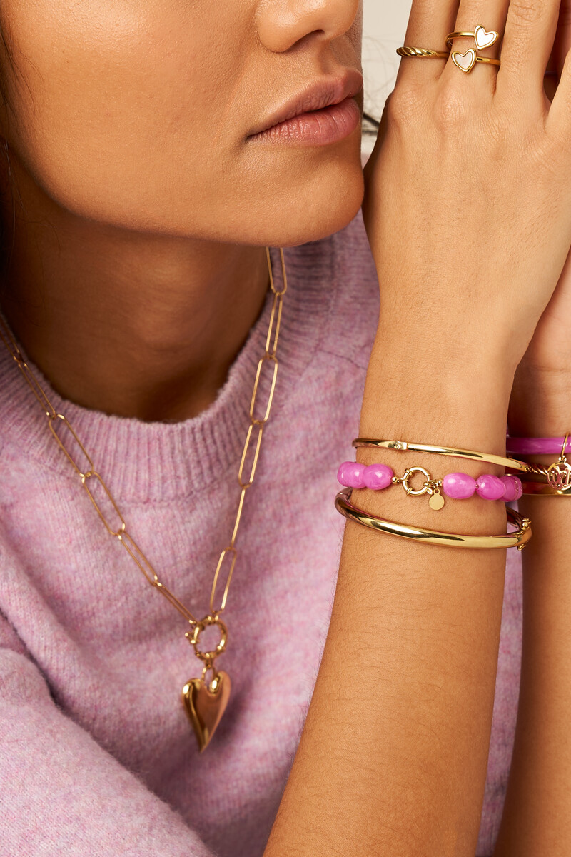 Fuchsia minimalist beaded bracelet | My Jewellery