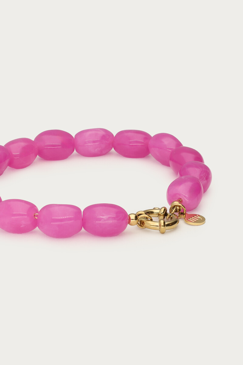 Fuchsia minimalist beaded bracelet | My Jewellery