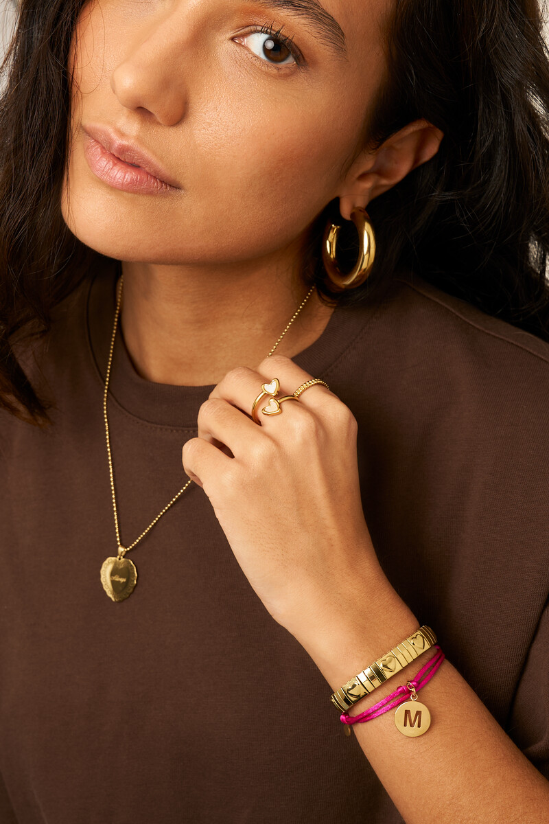 Fuchsia rope bracelet in satin look | My Jewellery