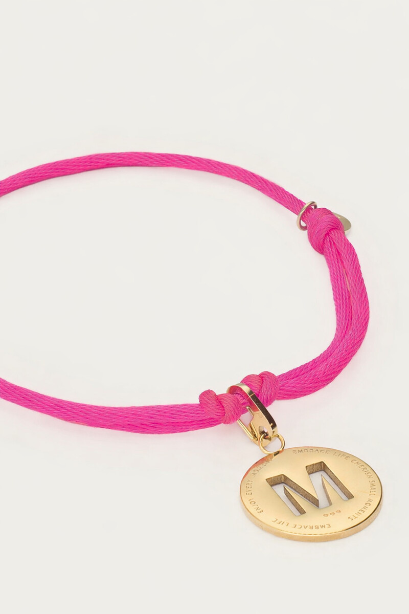 Fuchsia rope bracelet in satin look | My Jewellery