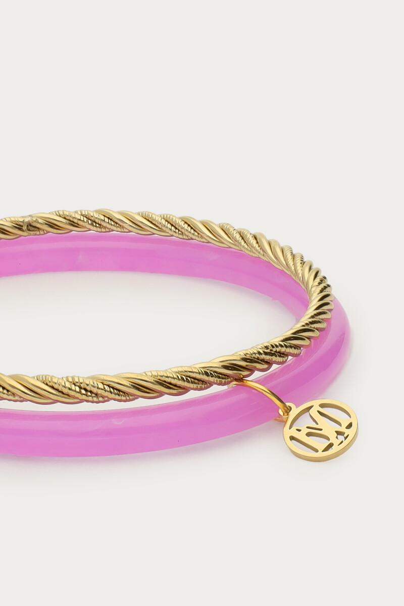 Fuchsia thin bangle set | My Jewellery