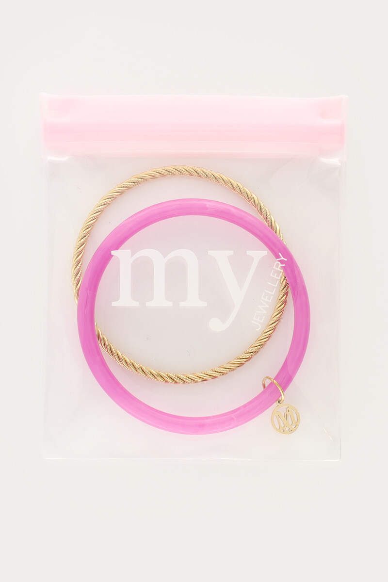 Fuchsia thin bangle set | My Jewellery
