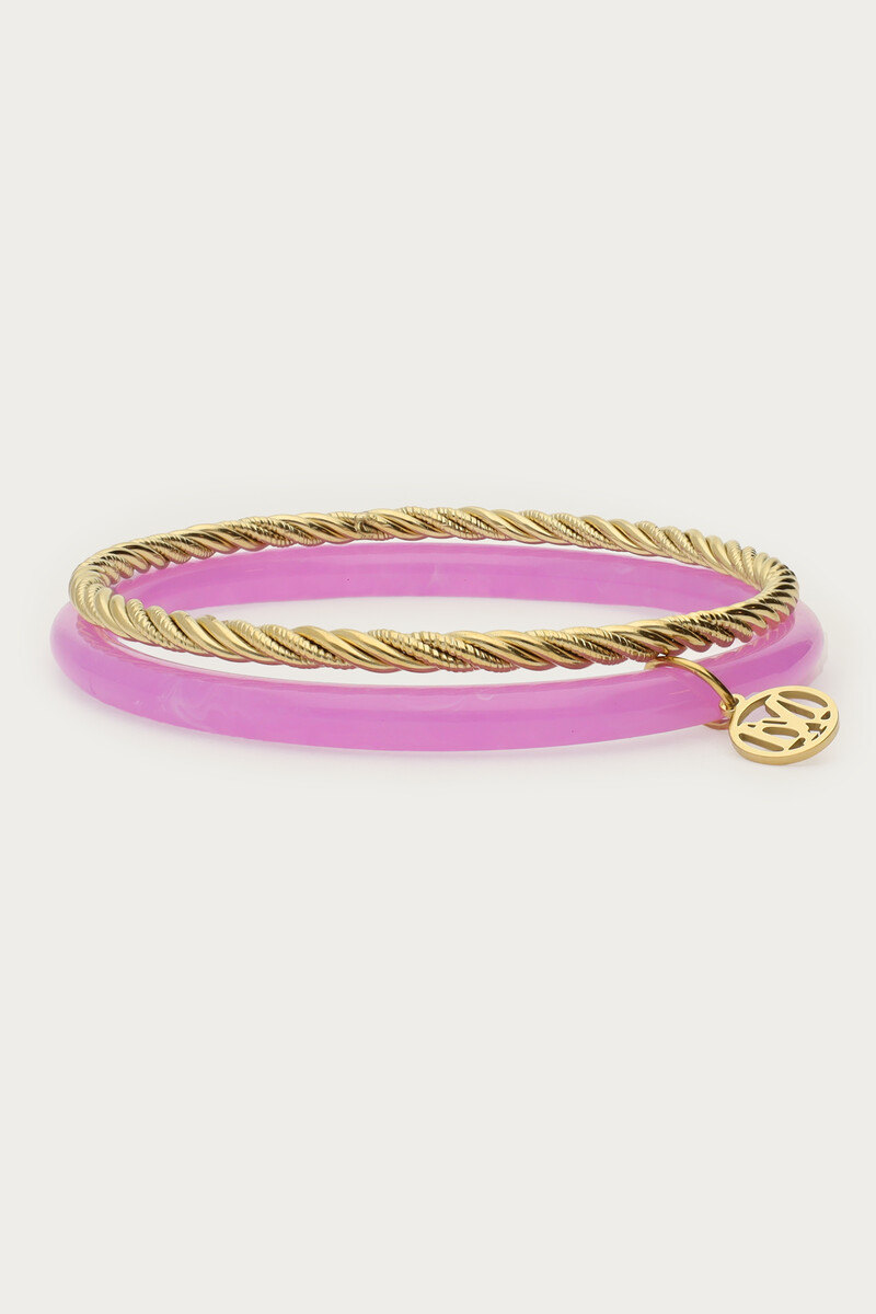 Fuchsia thin bangle set | My Jewellery