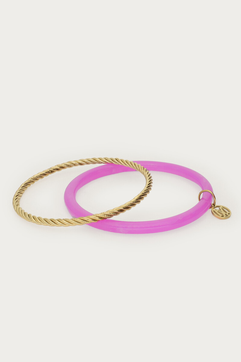 Fuchsia thin bangle set | My Jewellery