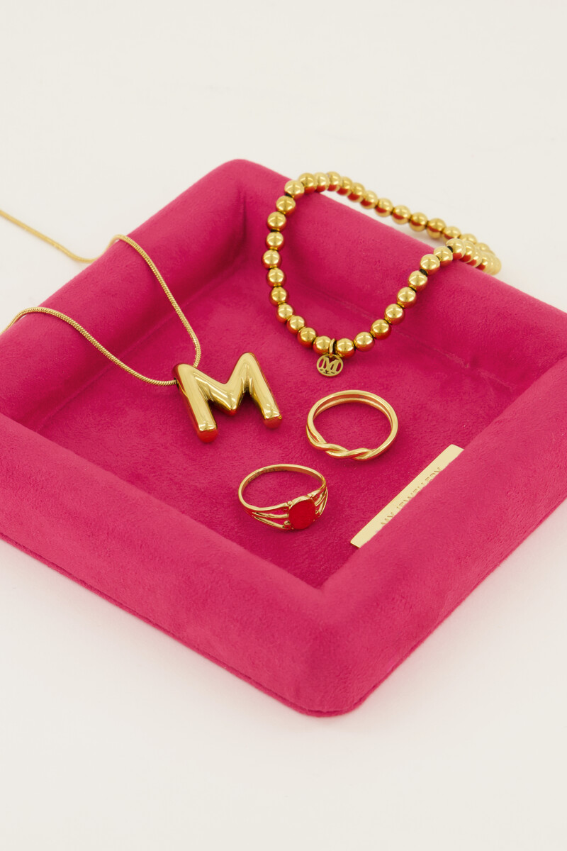 Fuchsia velvet jewelry tray | My Jewellery