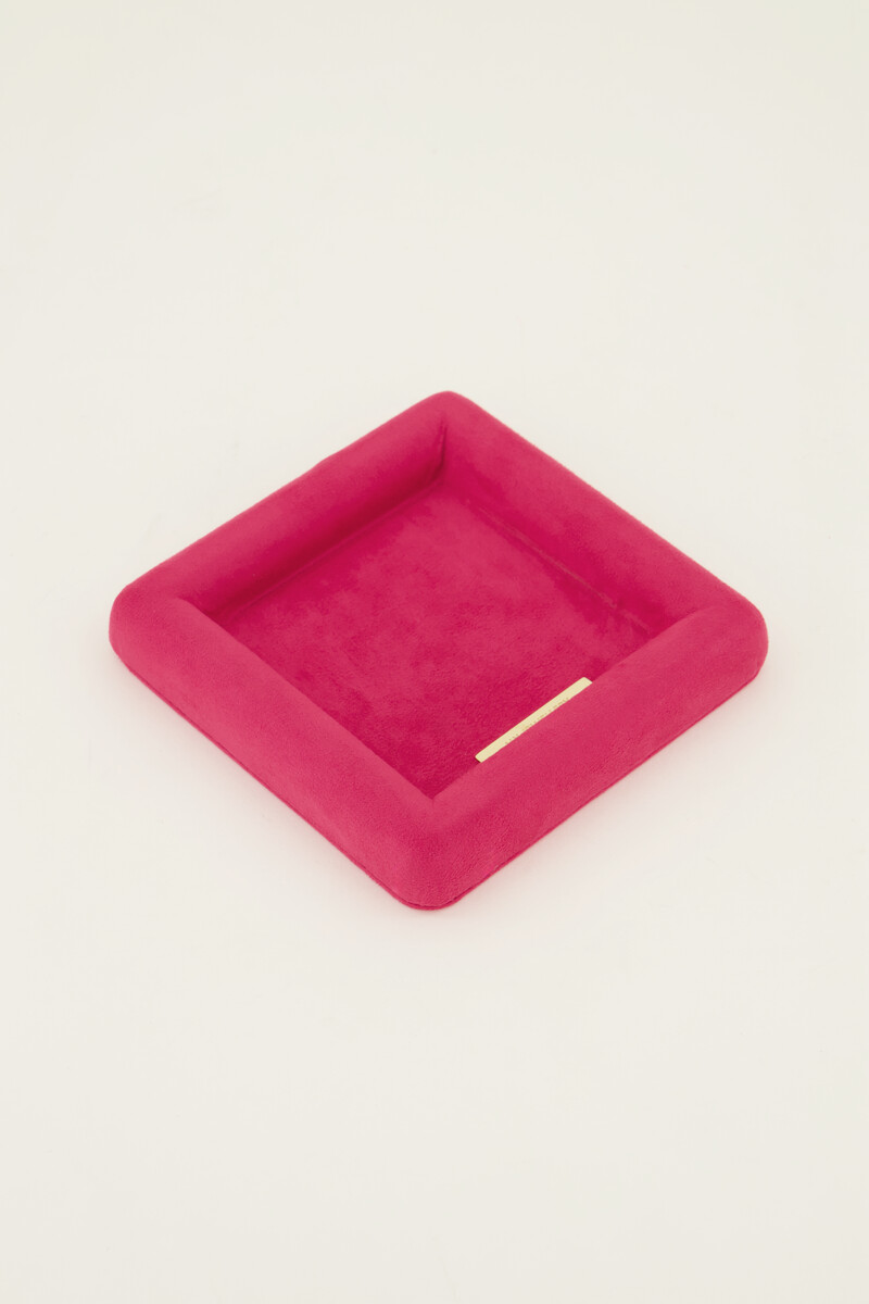 Fuchsia velvet jewelry tray | My Jewellery