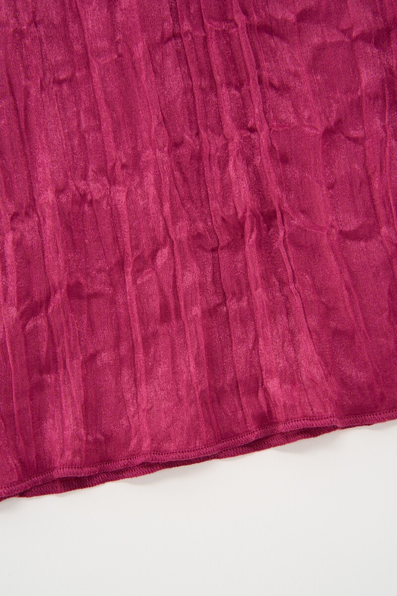 Fuchsia wide-legged textured pants | My Jewellery