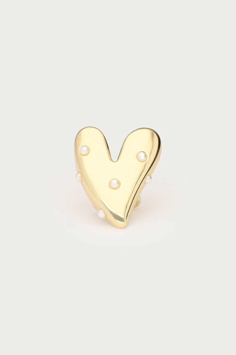 Charm scarf heart with imitation pearls | My Jewellery