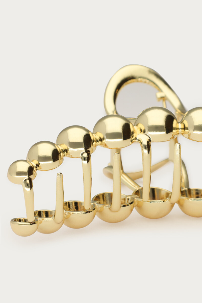 Gold colored polka dot hair clip | My Jewellery