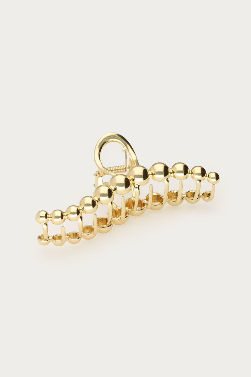 Gold colored polka dot hair clip | My Jewellery