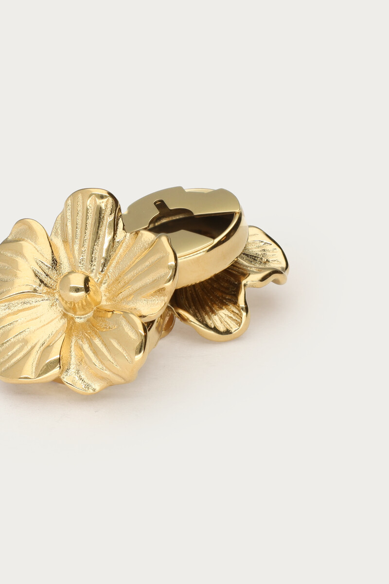 Gold colored flower buttons set | My Jewellery