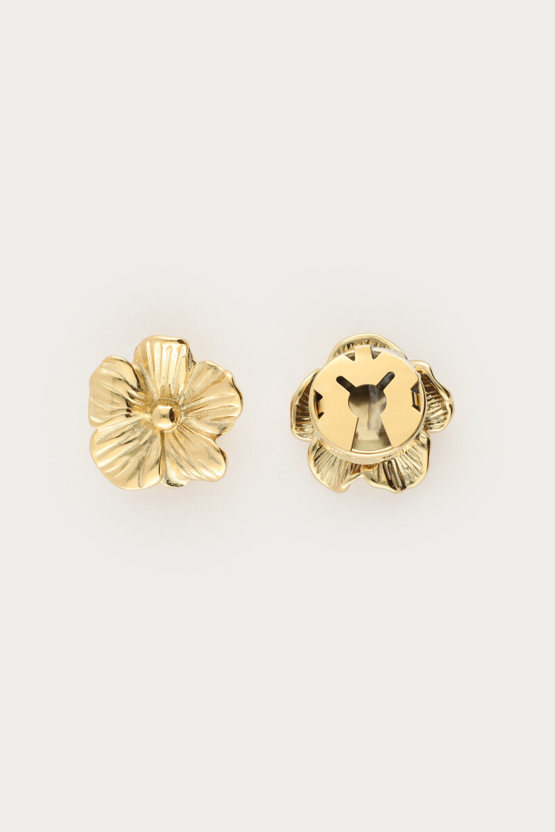 Gold colored flower buttons set | My Jewellery