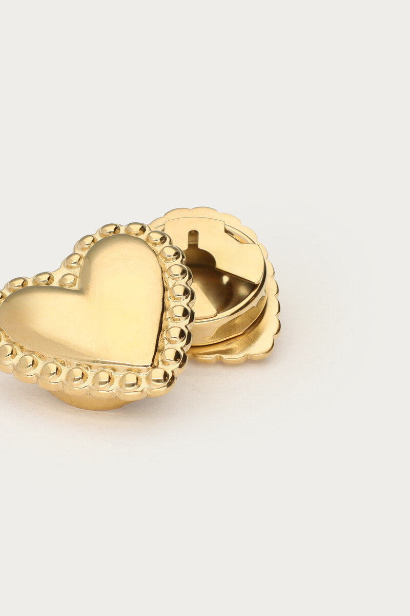 Gold heart buttons set | My Jewellery