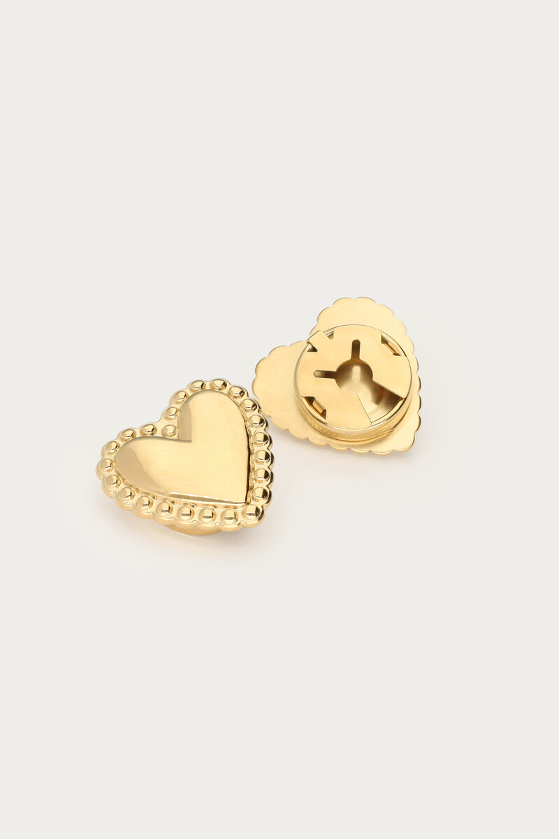 Gold heart buttons set | My Jewellery