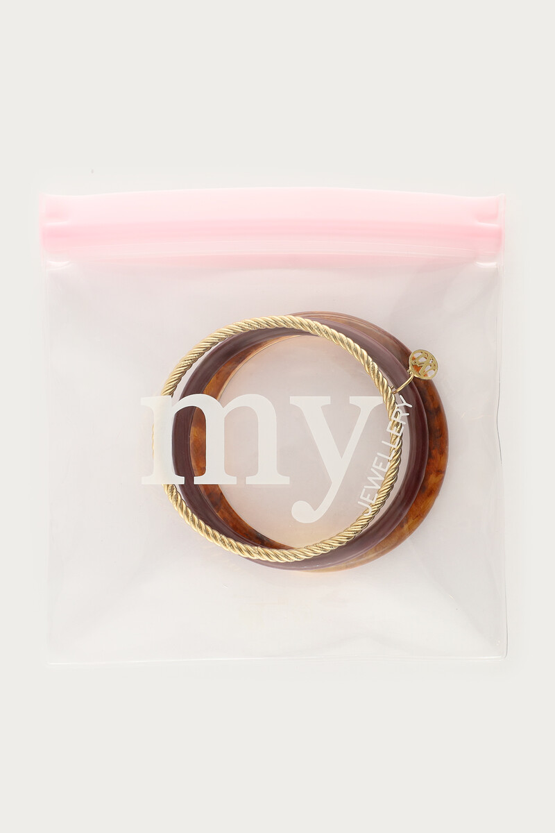 Gold-coloured bangle set resin | My Jewellery
