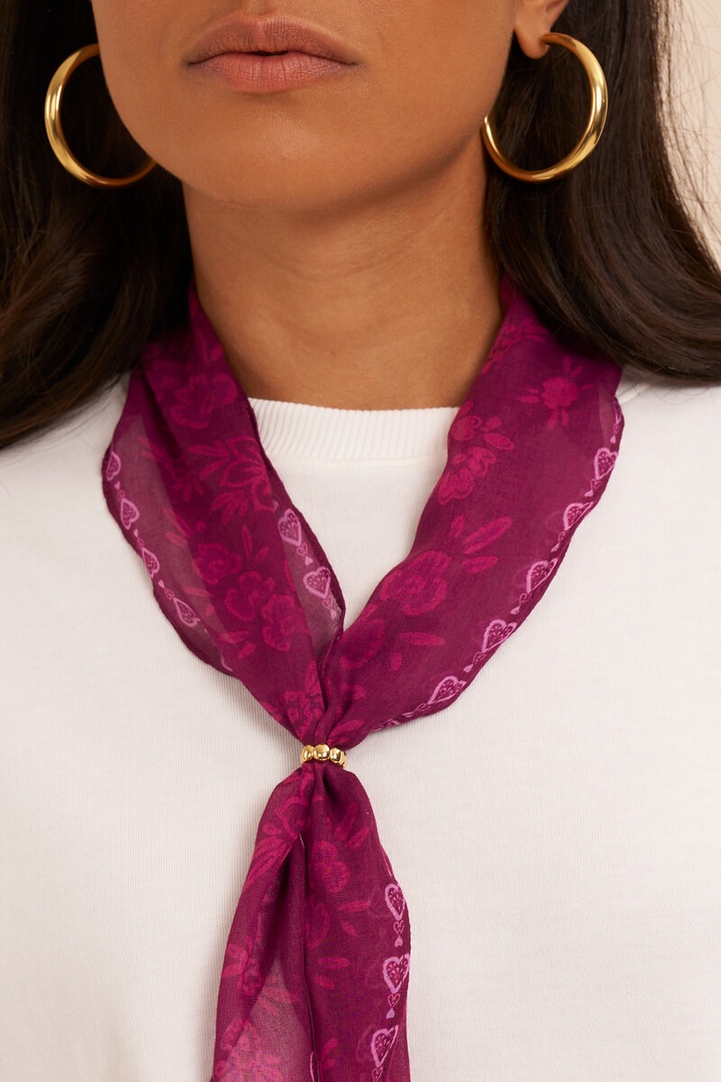 Gold-coloured scarf charm with bubble | My Jewellery