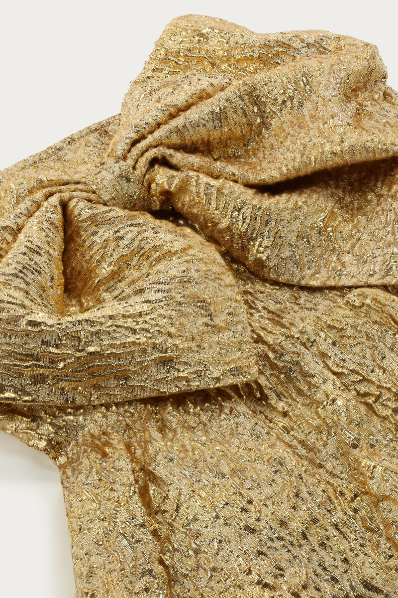 Gold-coloured dress with bow | My Jewellery§