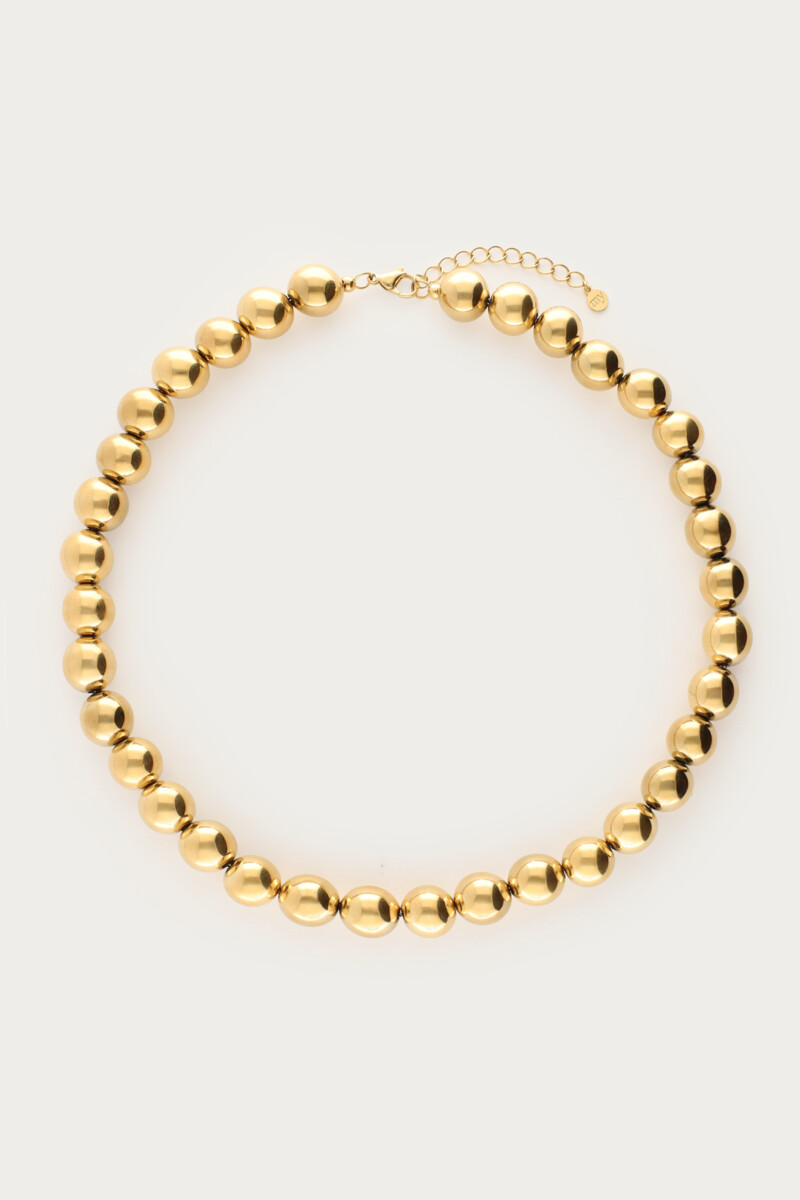 Goudkleurige statement ketting chunky kralen