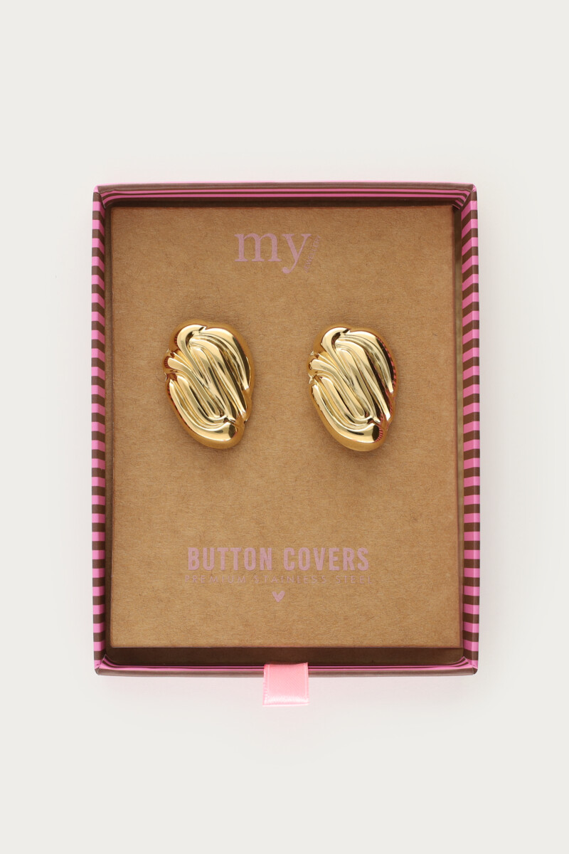 Gold stripes buttons set | My Jewellery