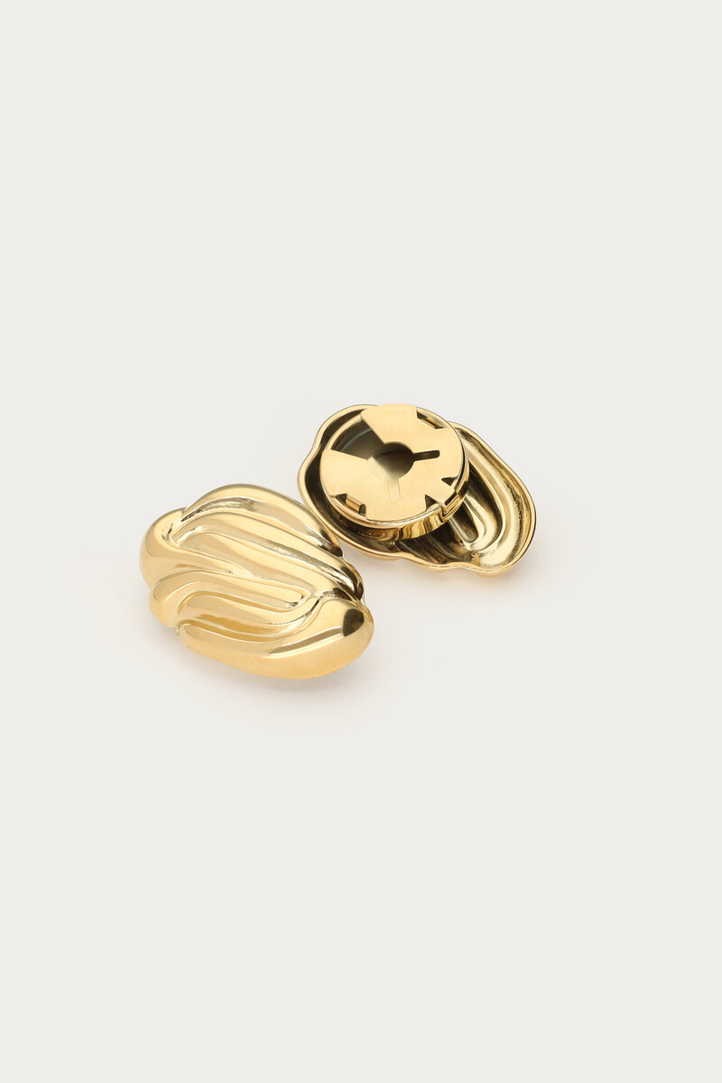 Gold stripes buttons set | My Jewellery