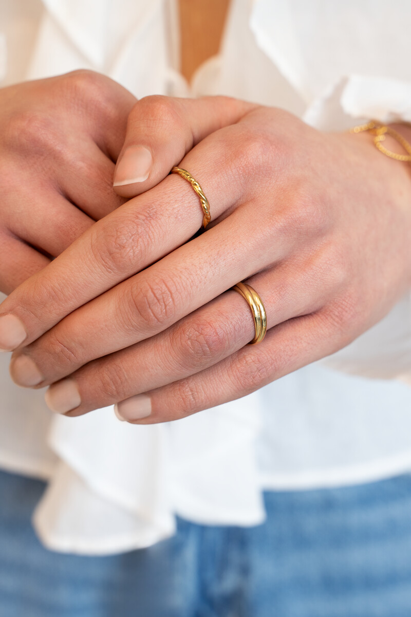 Gold colored wrap ring | My Jewellery
