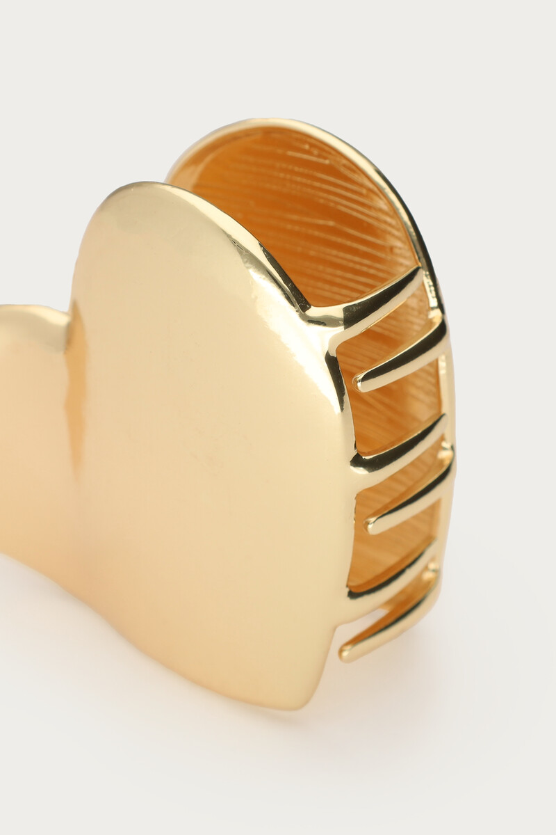 Gold coloured heart shape hair clip | My Jewellery