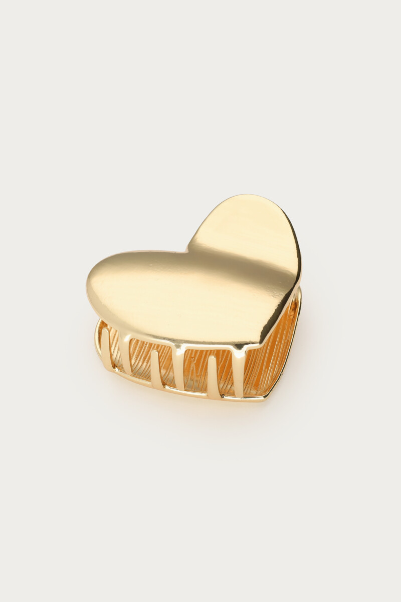 Gold coloured heart shape hair clip | My Jewellery