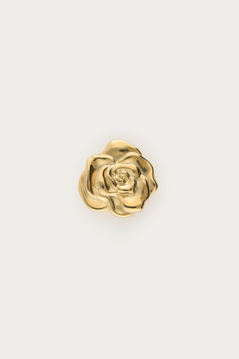 Gold colored rose button | My Jewellery