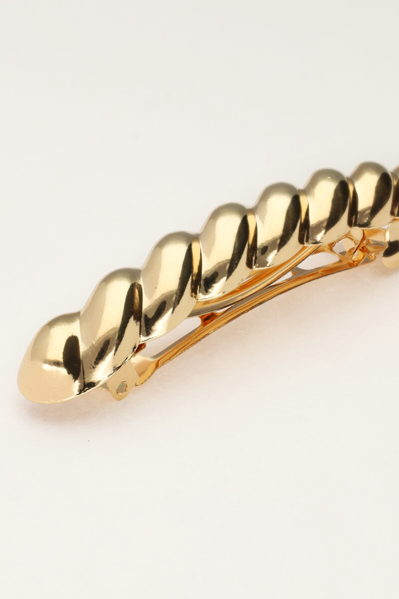 Gold hair clip with twist | My Jewellery