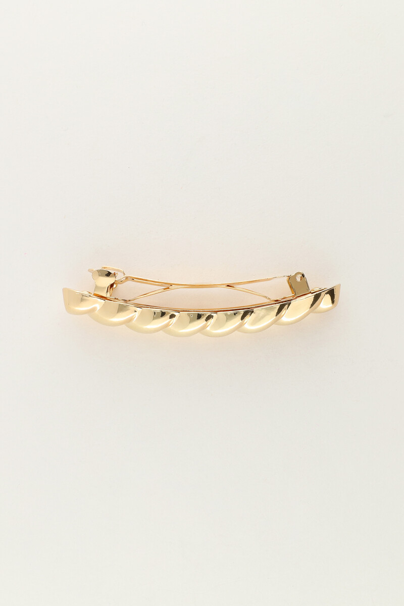 Gold hair clip with twist | My Jewellery