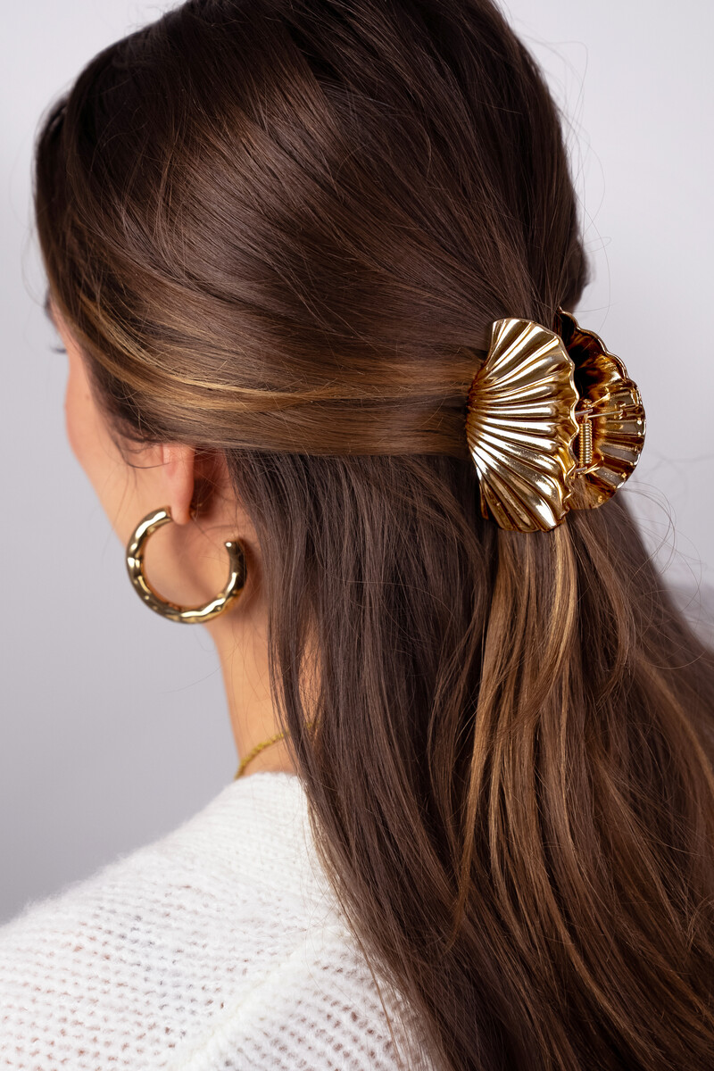 Gold coloured hair clip shell | My Jewellery