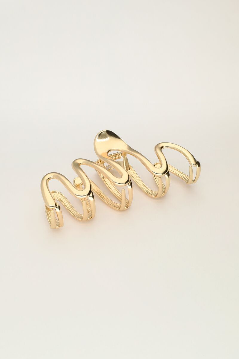 Gold hair clip with twist | My Jewellery