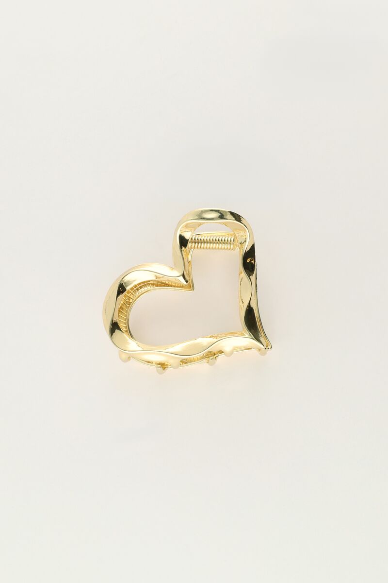 Golden heart hair clip twisted | My Jewellery