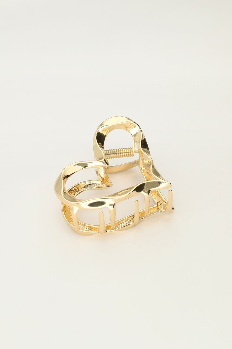 Golden heart hair clip twisted | My Jewellery