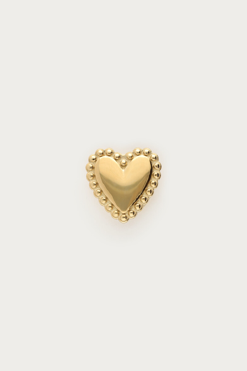 Gold colored hearts button | My Jewellery