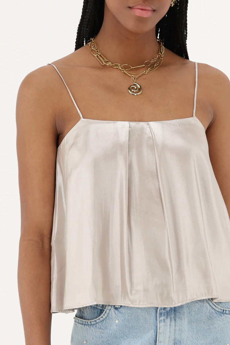 Gold coloured top satin look | My Jewellery