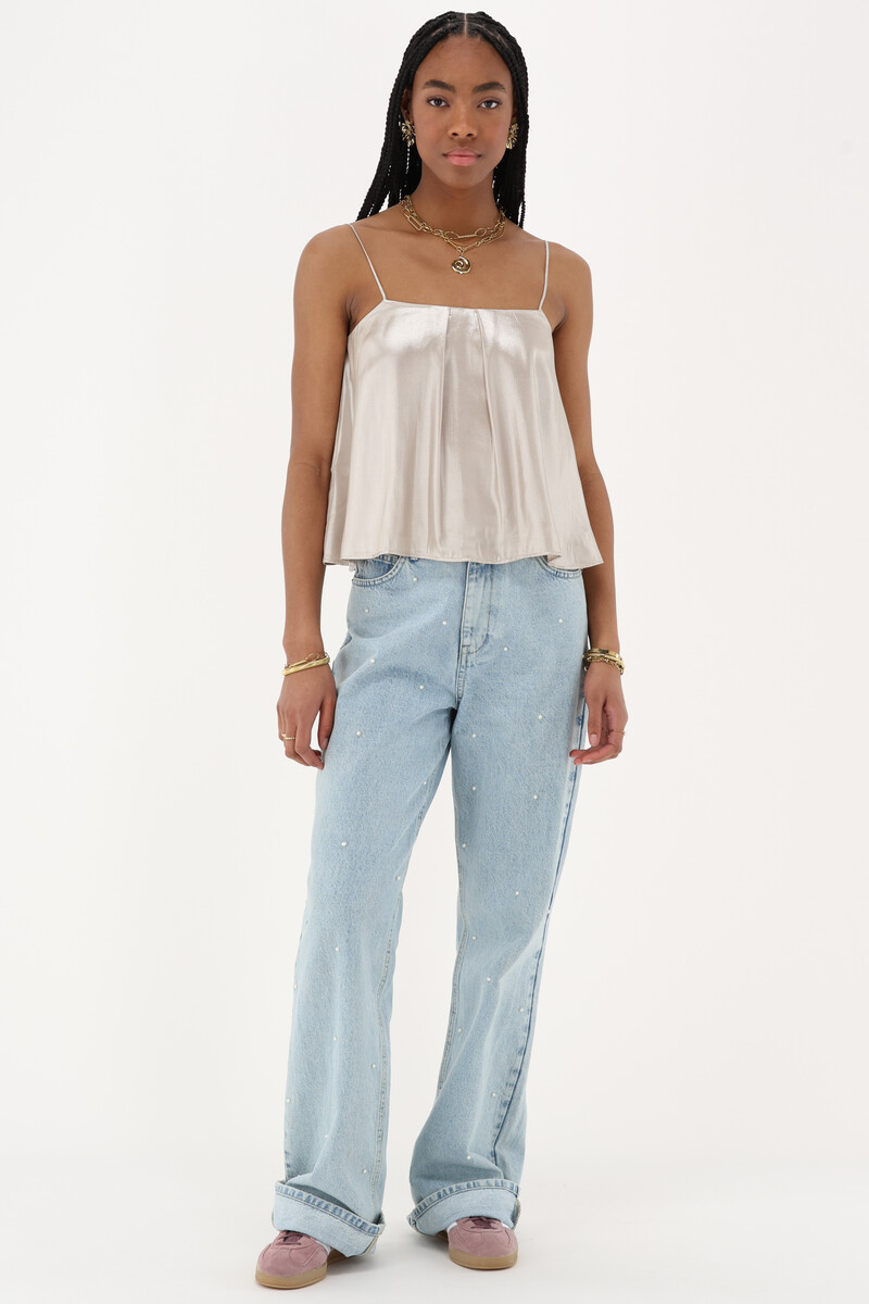 Gold coloured top satin look | My Jewellery