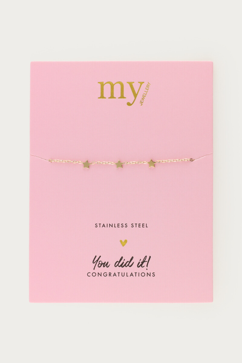 Graduation armband drie sterretjes