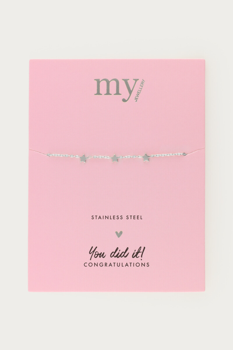Graduation armband drie sterretjes